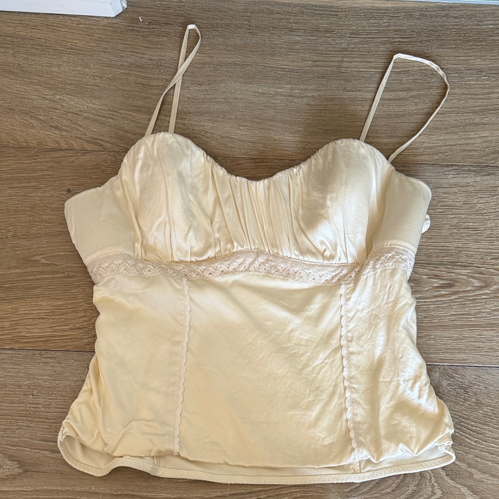 Reformation Cream Blouse